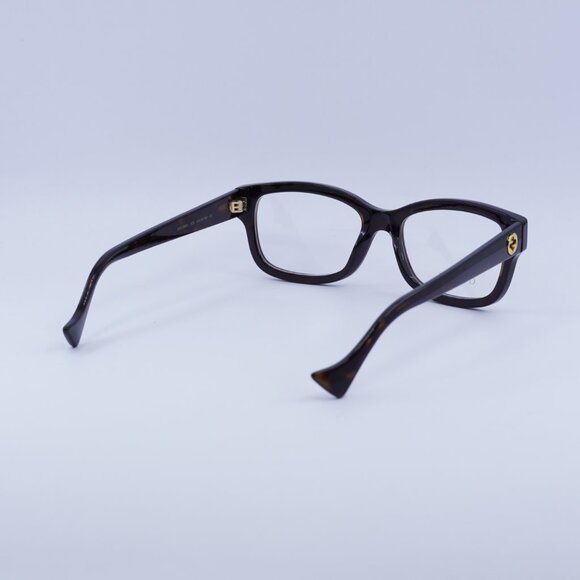 Gucci GG1259O 005 Eyeglasses Dark Havana 54mm Rectangle Frame - Picture 10 of 11